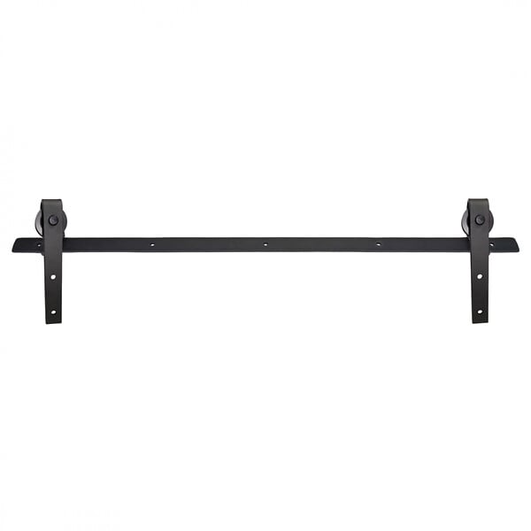 SECURY-T - Rail porte coulissante - 2M - En applique - Porte en bois - Noir - large