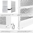 TECTAKE - Moustiquaire pour les portes cadre en aluminium blanc découpable 95 x 210 cm tissu en fibre de verre résistant aux intempéries - vignette