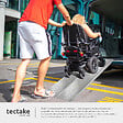 TECTAKE - Rampes d'accès Sven, lot de 2, 400 kg de capacité de poids et antidérapantes argent - vignette