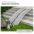 TECTAKE - Rampes d'accès Björn, Lot de 2, Pliables, Capacité de poids 400 kg argent - vignette