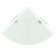 VIDAXL - vidaXL Étagère de coin avec supports chromés Douche chambre Verre Blanc 35x35 cm - vignette