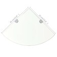 VIDAXL - vidaXL Étagère de coin avec supports chromés Verre Transparent 35 x 35 cm - vignette