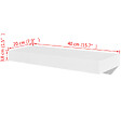 VIDAXL - vidaXL 2 Etagères murales suspendues MDF Blanc Stockage rangement DVD/Livres - vignette