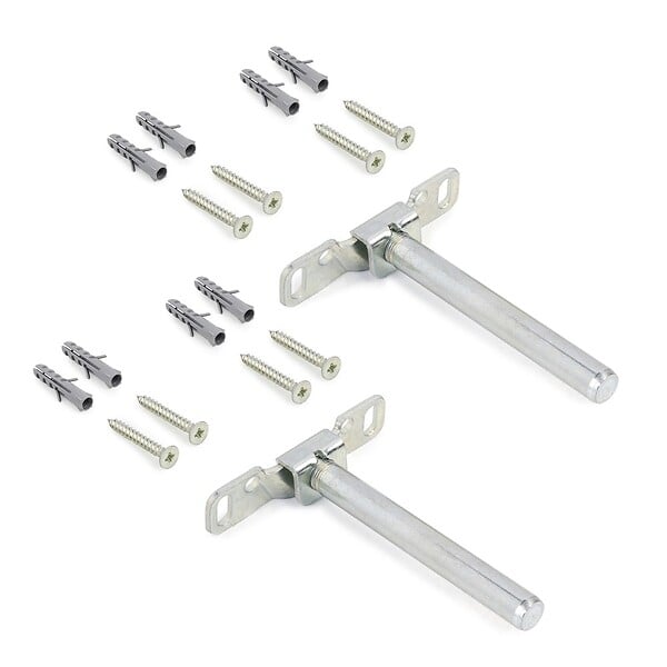 EMUCA - Jeu de supports invisibles pour tablette en bois Mirage, acier, zingué - large