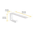 EMUCA - Jeu de supports pour étagères en bois Shelf avec cintre intégré, Acier, Peint en blanc - vignette