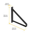 EMUCA - Jeu de supports pour étagères en bois Shelf avec forme triangulaire, Acier, Peint en noir - vignette