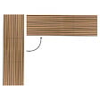 ID MARKET - Panneaux acoustiques en tasseaux de bois 240 x 60 cm effet chêne clair et noir - vignette