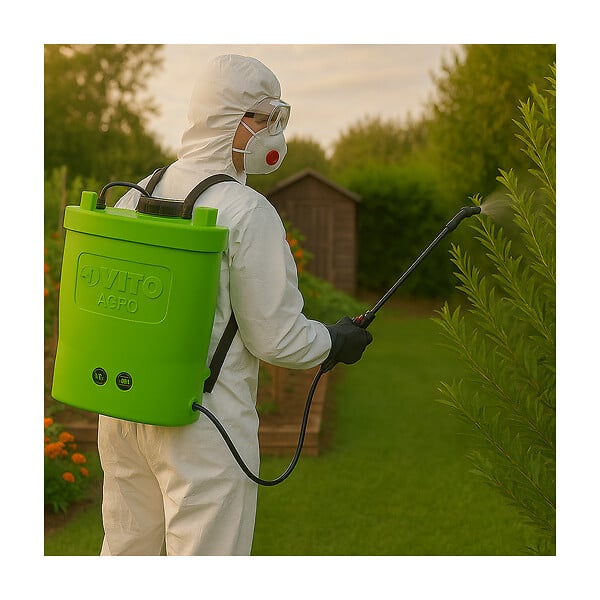 VITO - Pulvérisateur Electrique à Batterie 16L + Combinaison de Protection Jetable Jardin + Accessoires de Protection et Pulvérisation - large