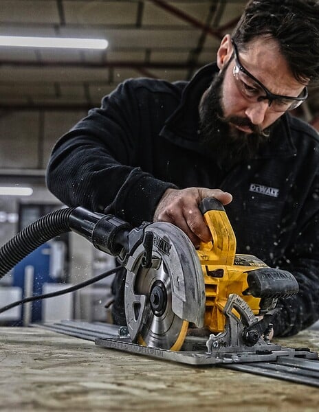 DEWALT - Scie circulaire Ø190mm 1600W DEWALT DWE576K-QS avec coffret - large