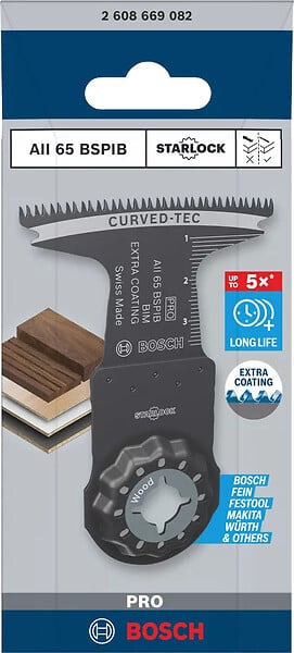 BOSCH - Lame de scie oscillante Pro AII 65 BSPIB Starlock bi-métal bois dur 65x40mm - BOSCH - 2608669082 - large