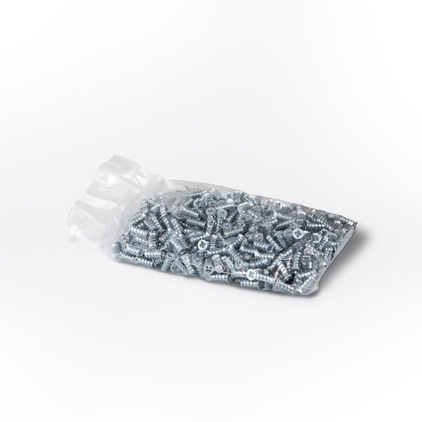 EMUCA - Lot de 500 vis, tête plate Pozidrive, diamètre 6.2mm, 13mm, Euro, acier, zingué - large