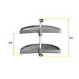 EMUCA - jeu de plateaux rotatifs Shelvo 1/2 lune, pour module de 800mm, plastique et aluminium, Gris - vignette