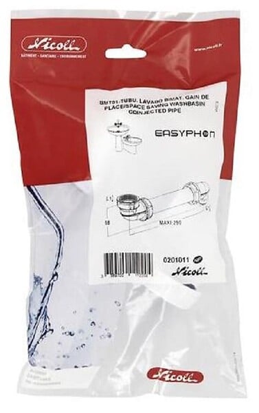 NICOLL - Nicoll Easyphon Bmt01 Tubulure de déport de siphon avec technologie Bi-matière avec joints TPE (0201011) - large