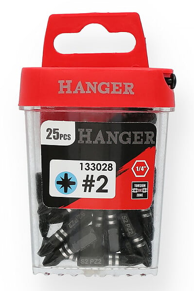 HANGER - Boite de 25 embouts à chocs impact PZ2 25mm - HANGER - 133028 - large
