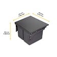 EMUCA - Bac de tri sélectif pour montage latéral sur meuble de cuisine Recycle 2x24litres, Acier, Plastique gris anthracite - vignette