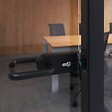 EMUCA - Serrure pour porte en verre avec cadre en bois, cylindre avec clés, pour porte en verre 8-12mm, acier et aluminium, peint en noir - vignette
