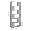VIDAXL - vidaXL Bibliothèque/Séparateur de pièce Gris béton Bois d'ingénierie - vignette