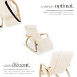 TECTAKE - Fauteuil à bascule Onda beige - vignette