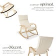 TECTAKE - Fauteuil à bascule Roca beige - vignette