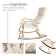 TECTAKE - Fauteuil à bascule Roca beige - vignette