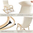 TECTAKE - Fauteuil à bascule Roca beige - vignette