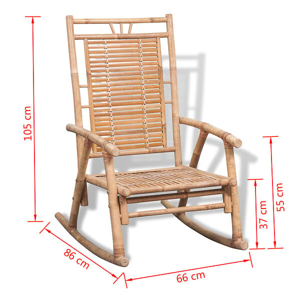 VIDAXL - vidaXL Chaise à  bascule en bambou - large