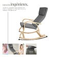 TECTAKE - Fauteuil à bascule Roca gris clair - vignette