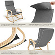 TECTAKE - Fauteuil à bascule Roca gris clair - vignette