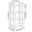 VIDAXL - vidaXL Bibliothèque/Séparateur de pièce 60x35x125 cm Bois massif - vignette