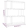 VIDAXL - vidaXL Bibliothèque/Cloison Sonoma gris 80x24x96 cm Bois d'ingénierie - vignette