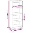 VIDAXL - vidaXL Bibliothèque/Séparateur de pièce Noir 60x30x135,5 cm Pin massif - vignette