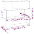 VIDAXL - vidaXL Bibliothèque/Séparateur de pièce Sonoma gris 100x24x94 cm - vignette