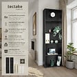 TECTAKE - Bibliothèque Lexi 5 étagères noir - vignette