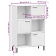 VIDAXL - vidaXL Bibliothèque avec pieds en métal Blanc 90x35x128,5 cm Bois OSLO - vignette
