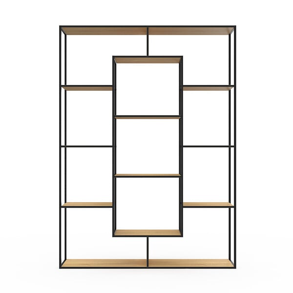 ID MARKET - Etagère bibliothèque DETROIT avec 11 compartiments design industriel 143 cm - large