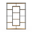 ID MARKET - Etagère bibliothèque DETROIT avec 11 compartiments design industriel 143 cm - vignette