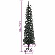 VIDAXL - vidaXL Sapin de Noël artificiel mince avec support Vert 180 cm PVC - vignette