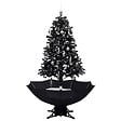 VIDAXL - vidaXL Arbre de Noël neigeux avec base de parapluie Noir 170 cm PVC - vignette