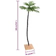 VIDAXL - vidaXL Palmier à  LED 96 LED Blanc chaud 180 cm - vignette