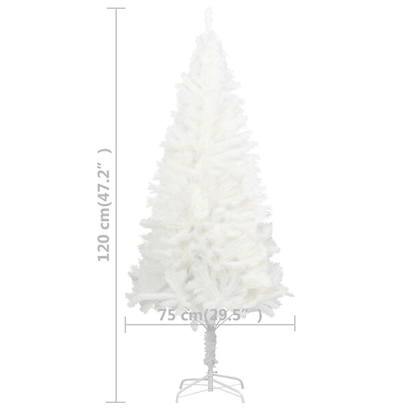 VIDAXL - vidaXL Arbre de Noël artificiel aiguilles réalistes blanc 120 cm - large