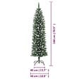 VIDAXL - vidaXL Sapin de Noël artificiel mince avec support 180 cm PVC - vignette