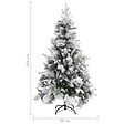 VIDAXL - vidaXL Sapin de Noël à  flocons de neige et pommes de pin 195 cm PVC/PE - vignette