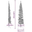 VIDAXL - vidaXL Demi sapin de Noël artificiel mince avec support Argenté 210 cm - vignette