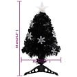 VIDAXL - vidaXL Sapin de Noël et flocons de neige LED Noir 64 cm Fibre optique - vignette