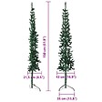 VIDAXL - vidaXL Demi sapin de Noël artificiel mince avec support Vert 150 cm - vignette