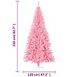 VIDAXL - vidaXL Sapin de Noël artificiel avec support rose 210 cm PVC - vignette