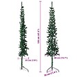 VIDAXL - vidaXL Demi sapin de Noël artificiel mince avec support Vert 120 cm - vignette