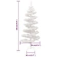 VIDAXL - vidaXL Arbre de Noël hélicoïdal pré-éclairé et support blanc 180cm PVC - vignette