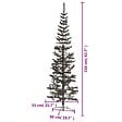 VIDAXL - vidaXL Sapin de Noël étroit Noir 210 cm - vignette