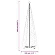 VIDAXL - vidaXL Arbre de Noël cône 1400 LED Blanc chaud 160x500 cm - vignette